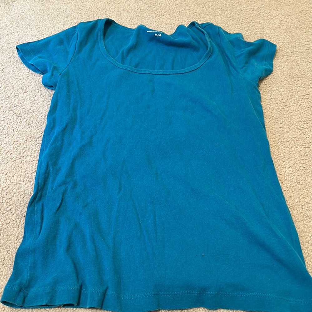 Blue, tee, athletic